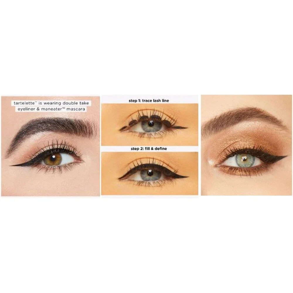 Tarte BLACK Double Take Eyeliner~ Double Sided Liquid & Gel Vegan  ~ NIB